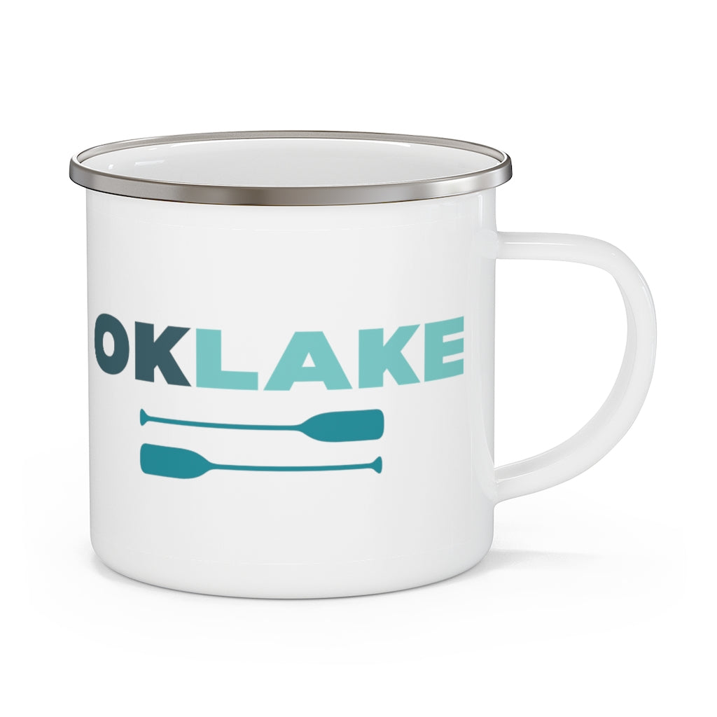 OK LAKE - Enamel Camping Mug