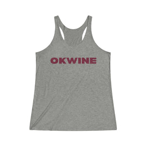 OK WINE - Women's Tri-Blend Racerback Tank