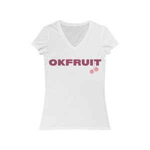OK FRUIT - Women's Jersey Short Sleeve V-Neck Tee